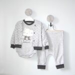 Set 3 Piese Elefănțel Vesel Gri