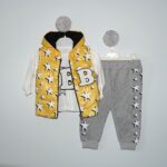 Set 3 Piese Vestă B Galben