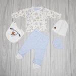 Set 5 Piese Ursuleț Pe Bicicletă Bleu