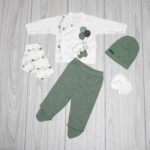 Set 5 Piese Elefănțel Cu Balonașe Verde